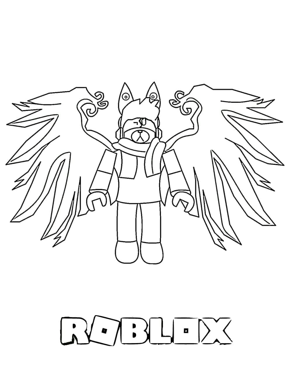 Desenho De Roblox Imprimivel Para Colorir