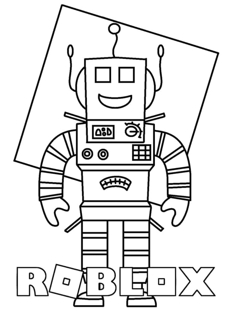 Desenho De robô De Roblox Para Colorir