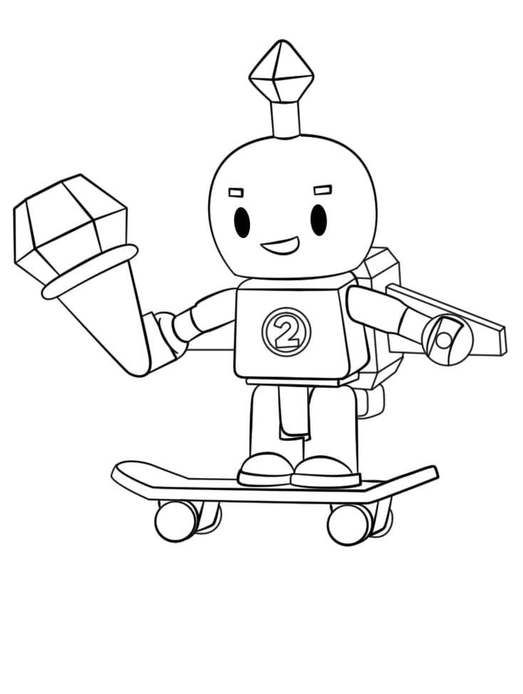 Desenho robô Roblox Para Colorir