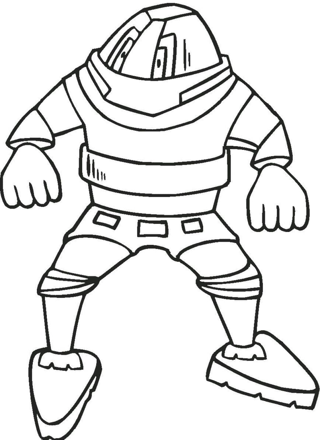 Desenho De Imprimivel robô Para Colorir