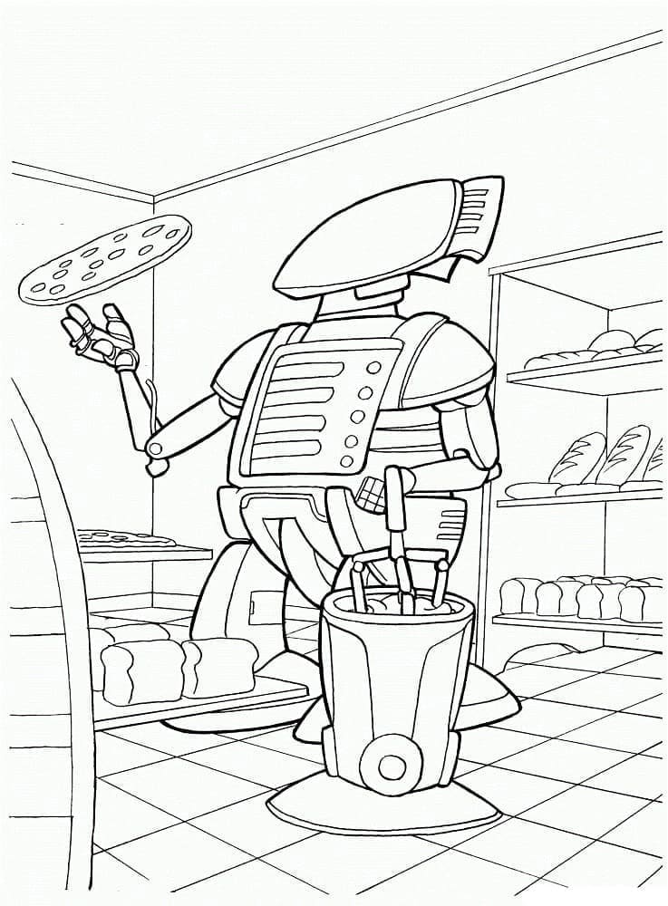Desenho De robô Para crianças Para Colorir