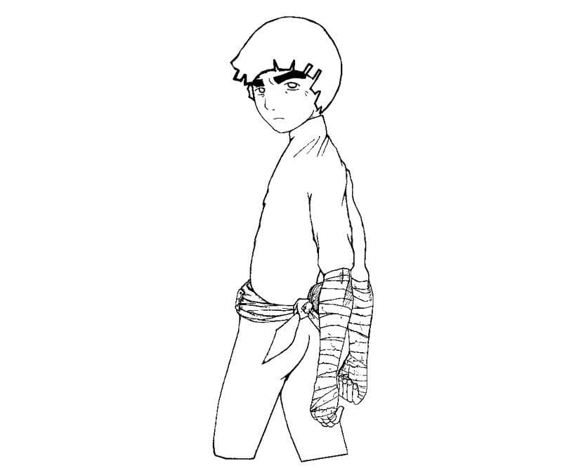 Desenho De Rock Lee Para Colorir Gratuitamente