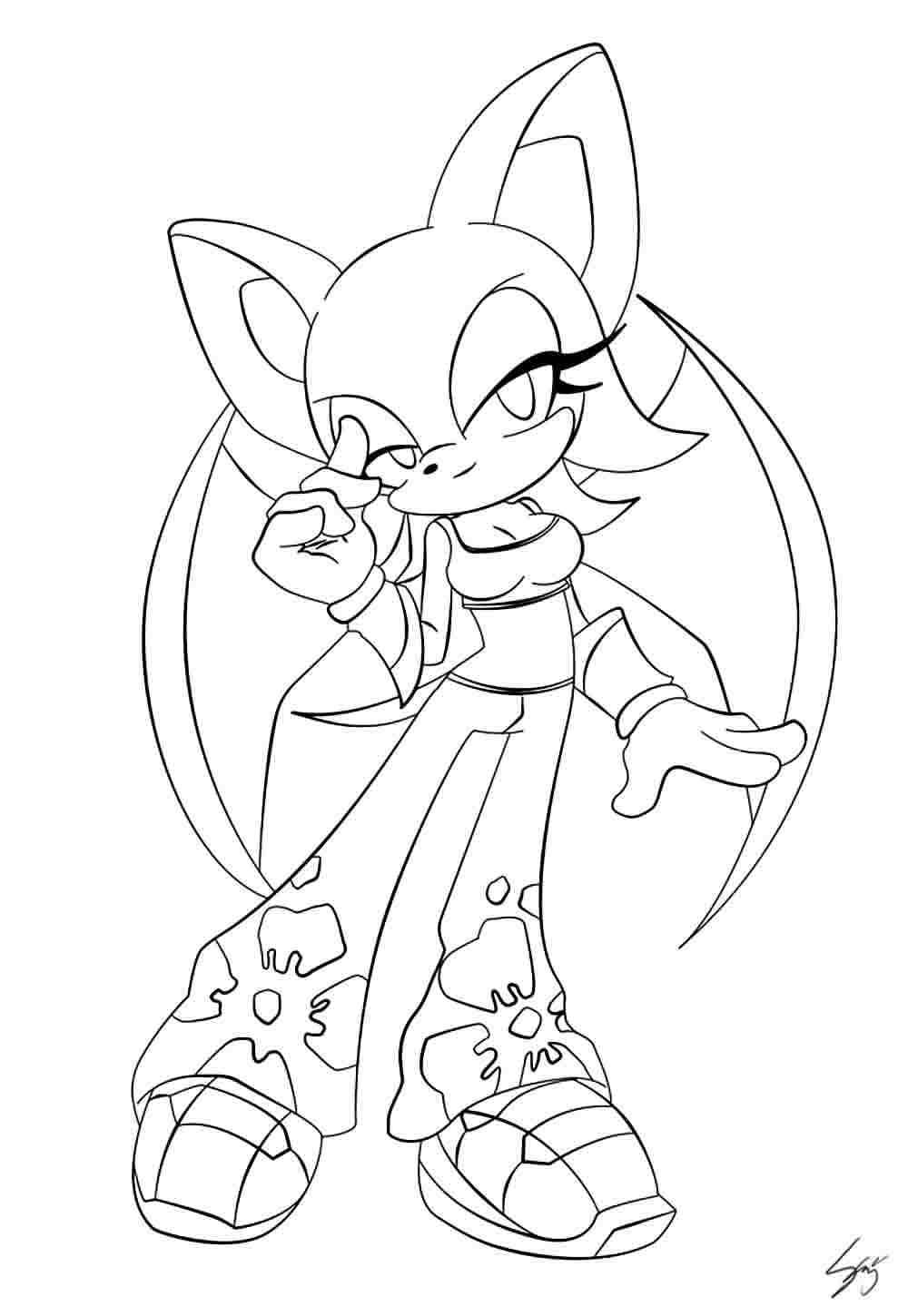 Desenho De Rouge The Bat grátis Para Colorir