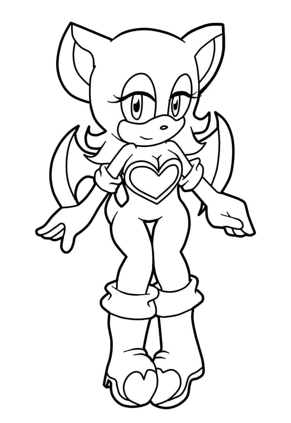 Desenho De Rouge The Bat Imprimivel grátis Para Colorir