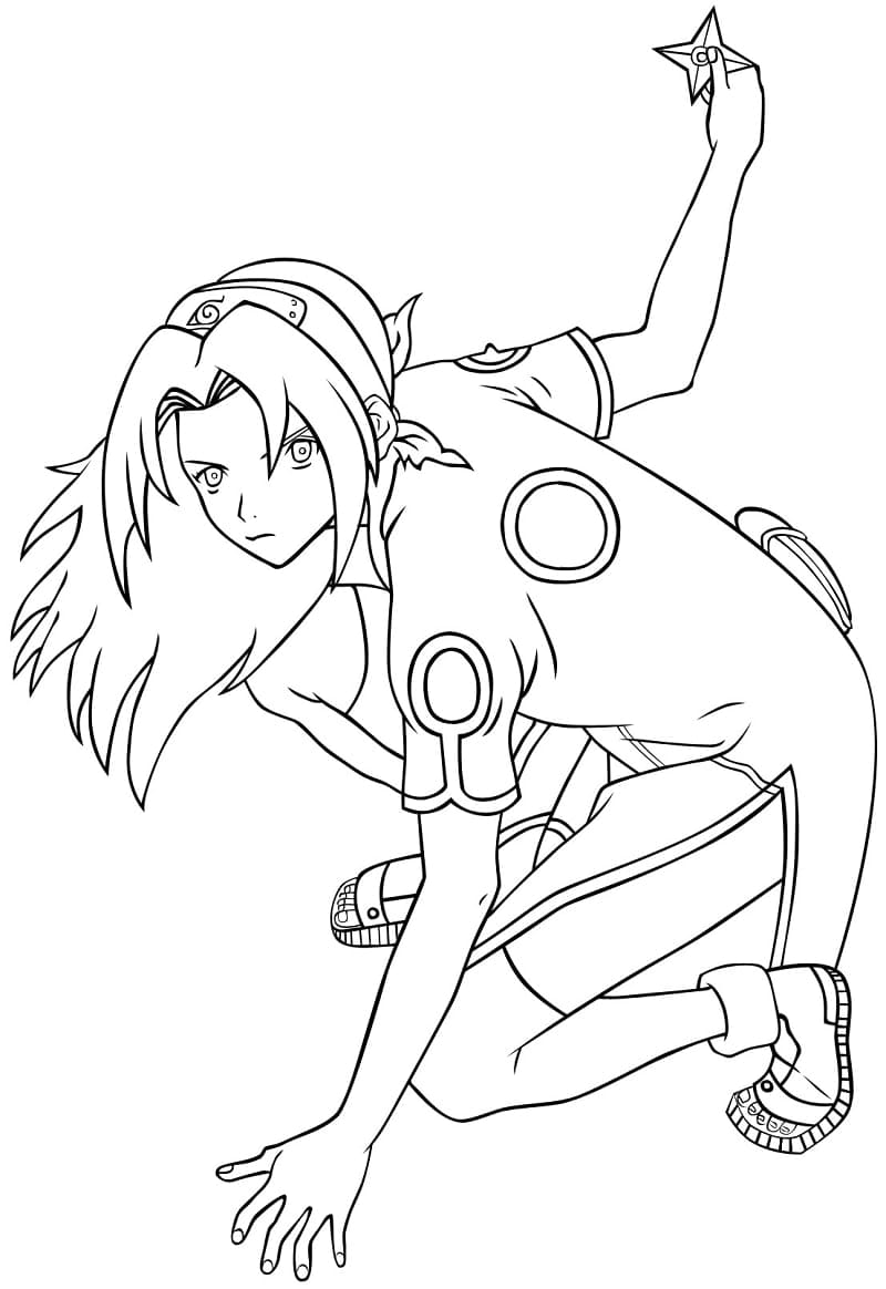 Desenho De Sakura Haruno grátis Para Colorir