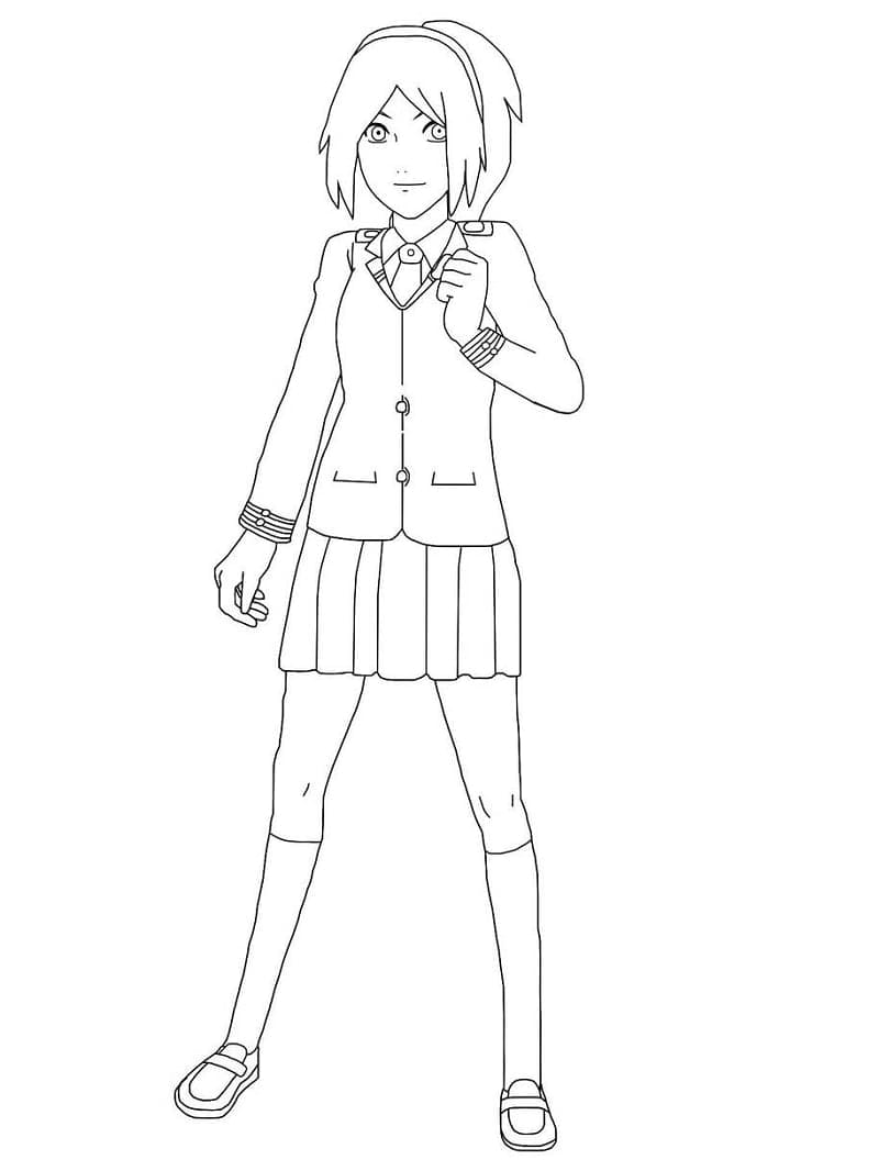 Desenho De Sakura Haruno grátis Para crianças Para Colorir