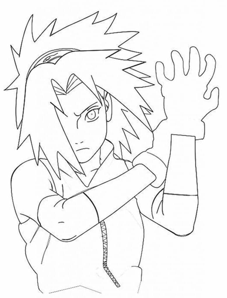 Desenho De Sakura Haruno Para crianças Para Colorir