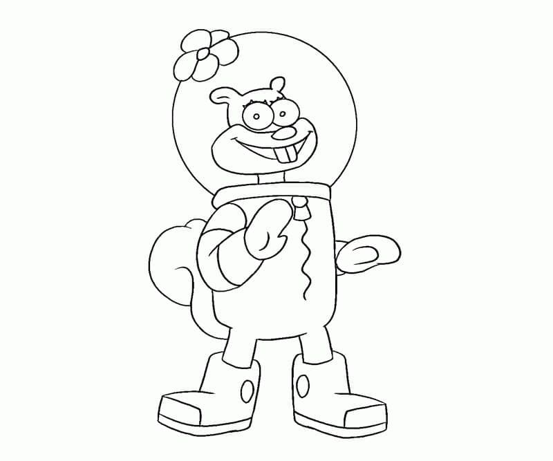Desenho De Imagem De Sandy Bochechas Para Colorir
