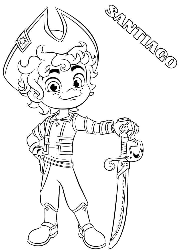 Desenho De Santiago montês Para Colorir