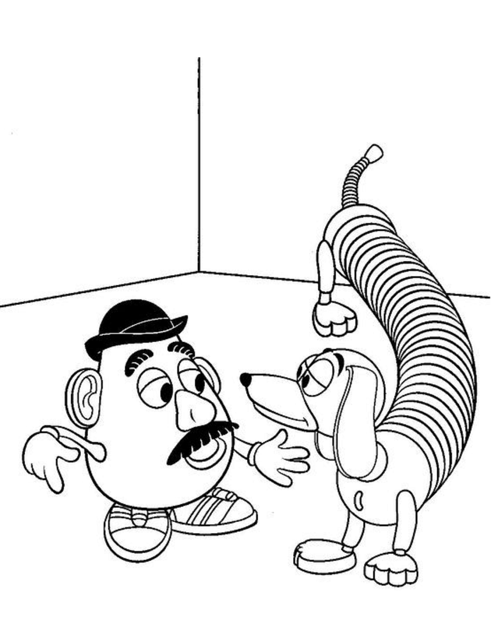 Senhor Cabeça de Batata para Colorir