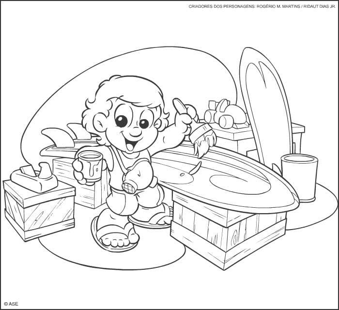 Desenho De Senninha Imprimivel Para Colorir