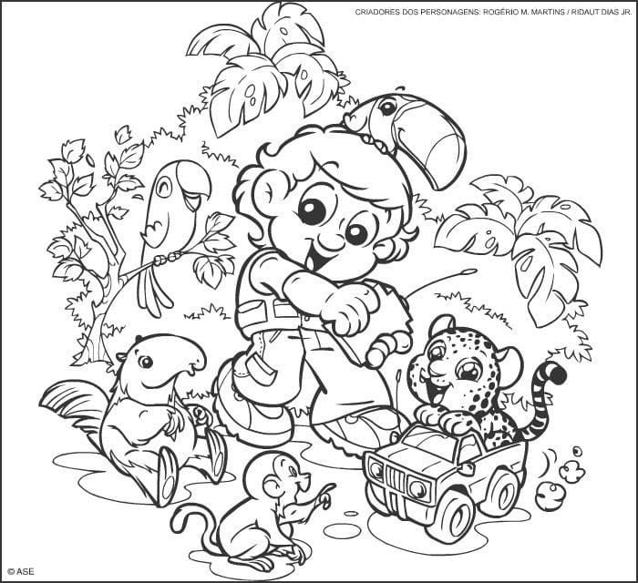 Desenho De Senninha Para crianças De 6 Anos Para Colorir