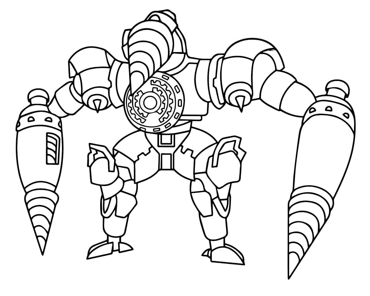 Desenho De Titan Drill Man Para Colorir