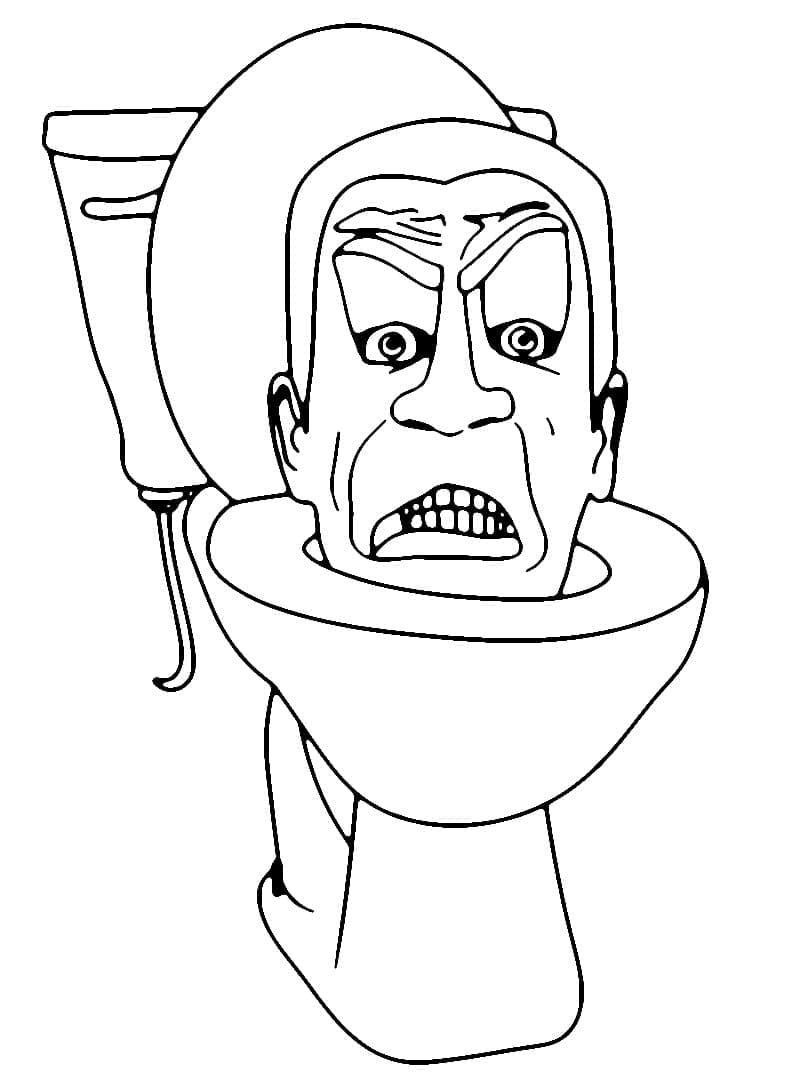 Desenho De Skibidi Toilet 1 Para Colorir