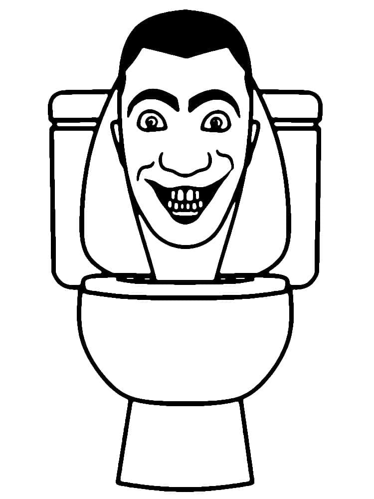 Desenho De Skibidi Toilet grátis Para Colorir