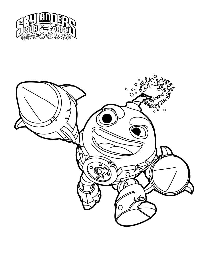 Desenho Countdown Skylanders Imprimir e Colorir