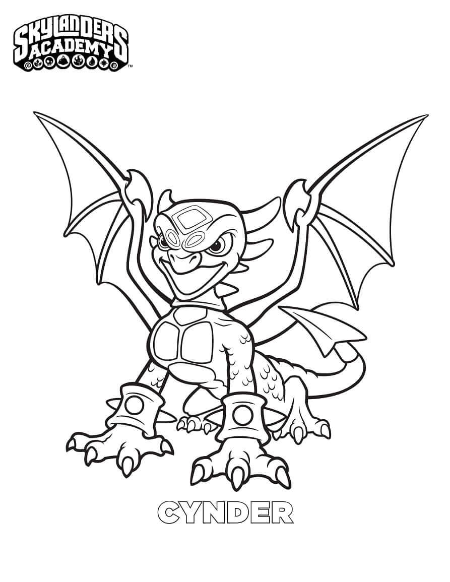 Desenho Cynder Skylanders Para Colorir Imprimir e Colorir