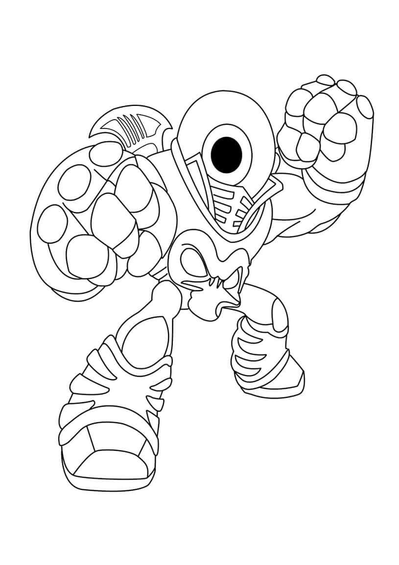 Desenho Eye Brawl Skylanders Para Colorir Imprimir e Colorir