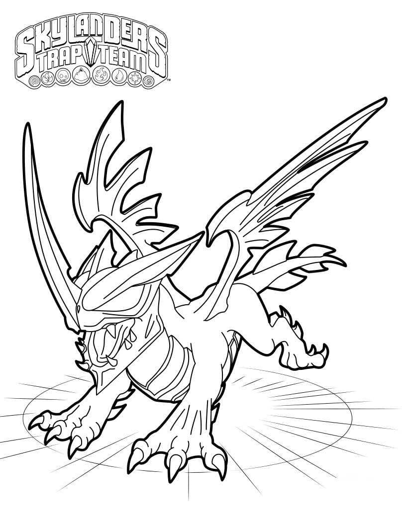Desenho Imprimivel Blackout Skylanders Pintar