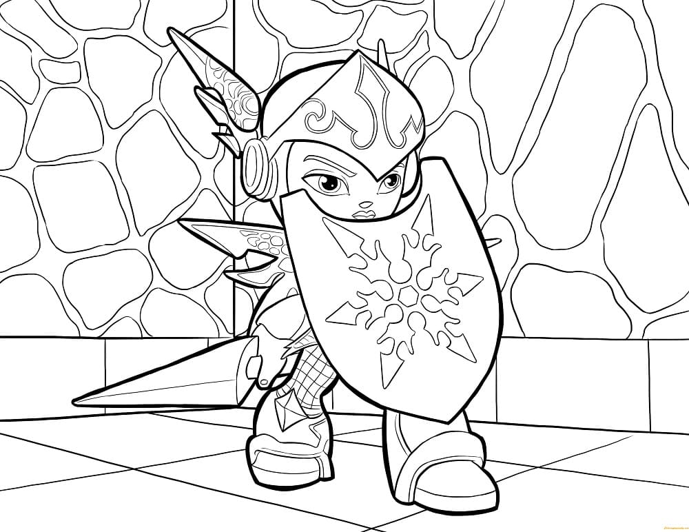 Desenho Skylanders Chill Imprimir e Colorir