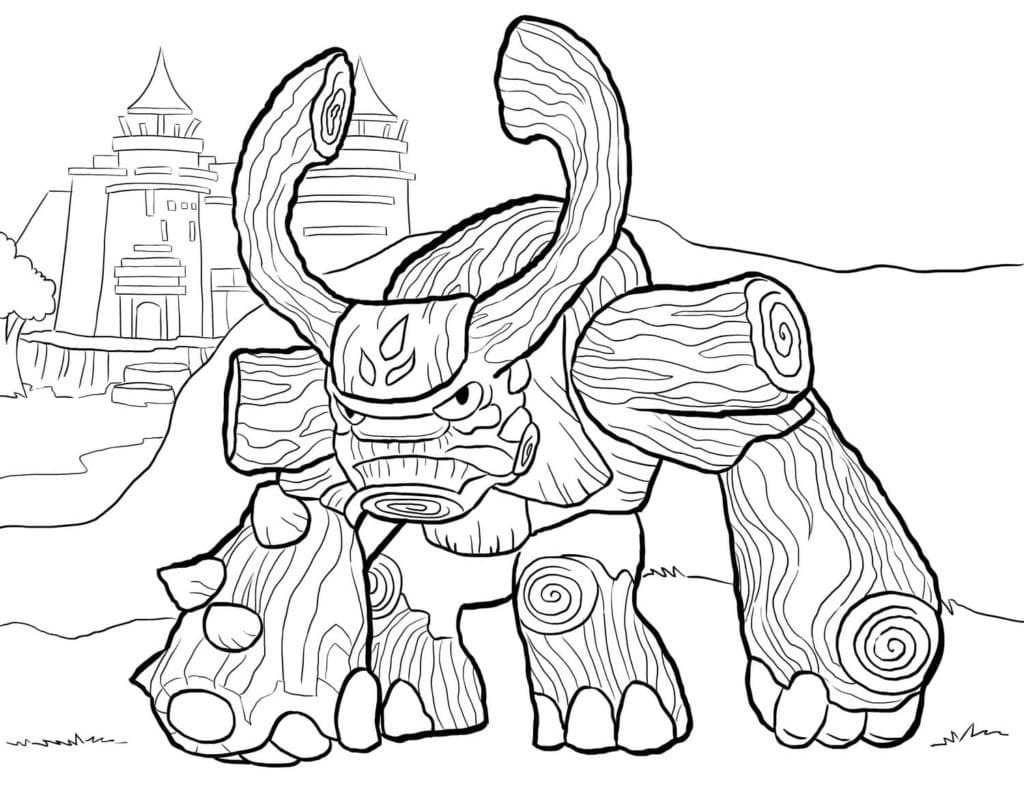 Desenho Skylanders Tree Rex Imprimir e Colorir