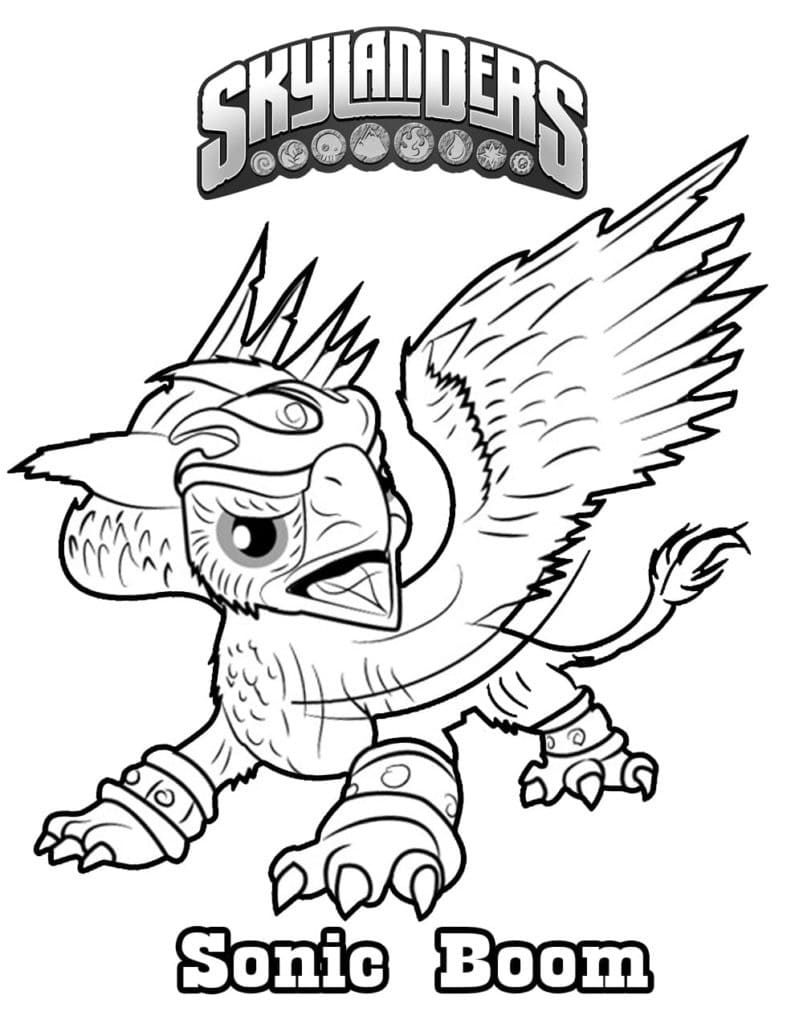 Desenho Sonic Boom Skylanders Imprimir e Colorir