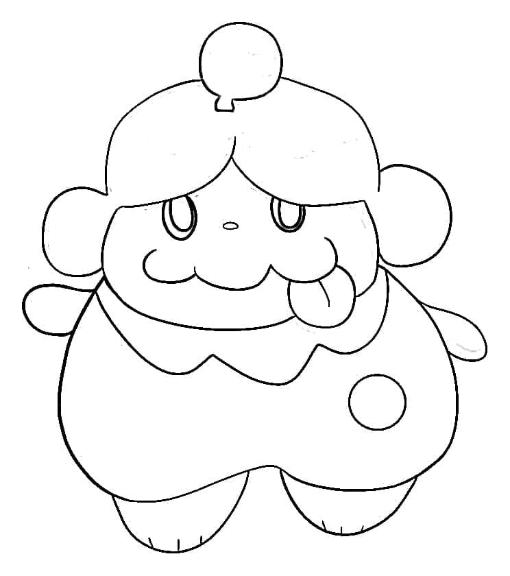 Desenho De Pokemon Slurpuff grátis Para Colorir