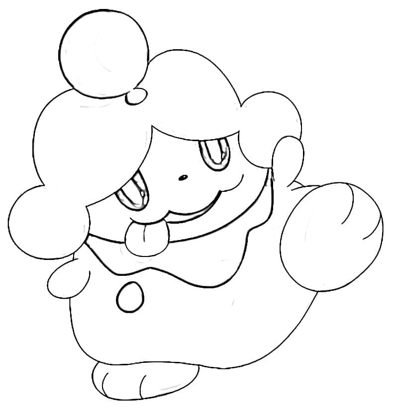Desenho De Pokemon Slurpuff Para crianças Para Colorir