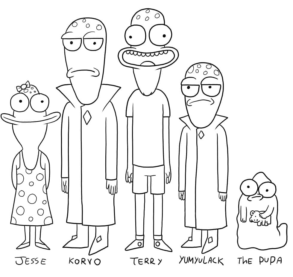 Desenhos De Solar Opposites Para Pintar