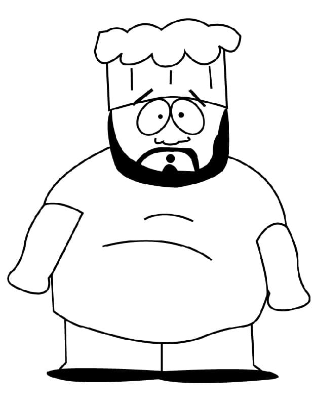Desenho Chef De South Park Para Colorir