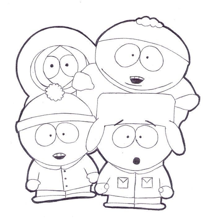 Desenho South Park 2 Para Colorir