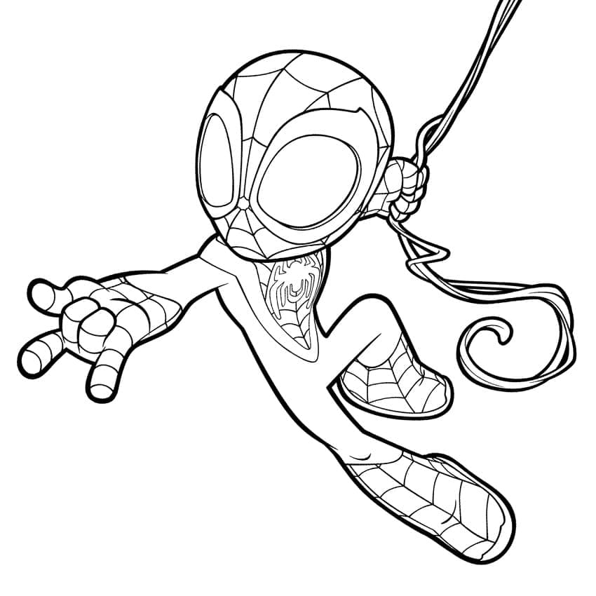 Desenho De Spidey Parker Para Colorir