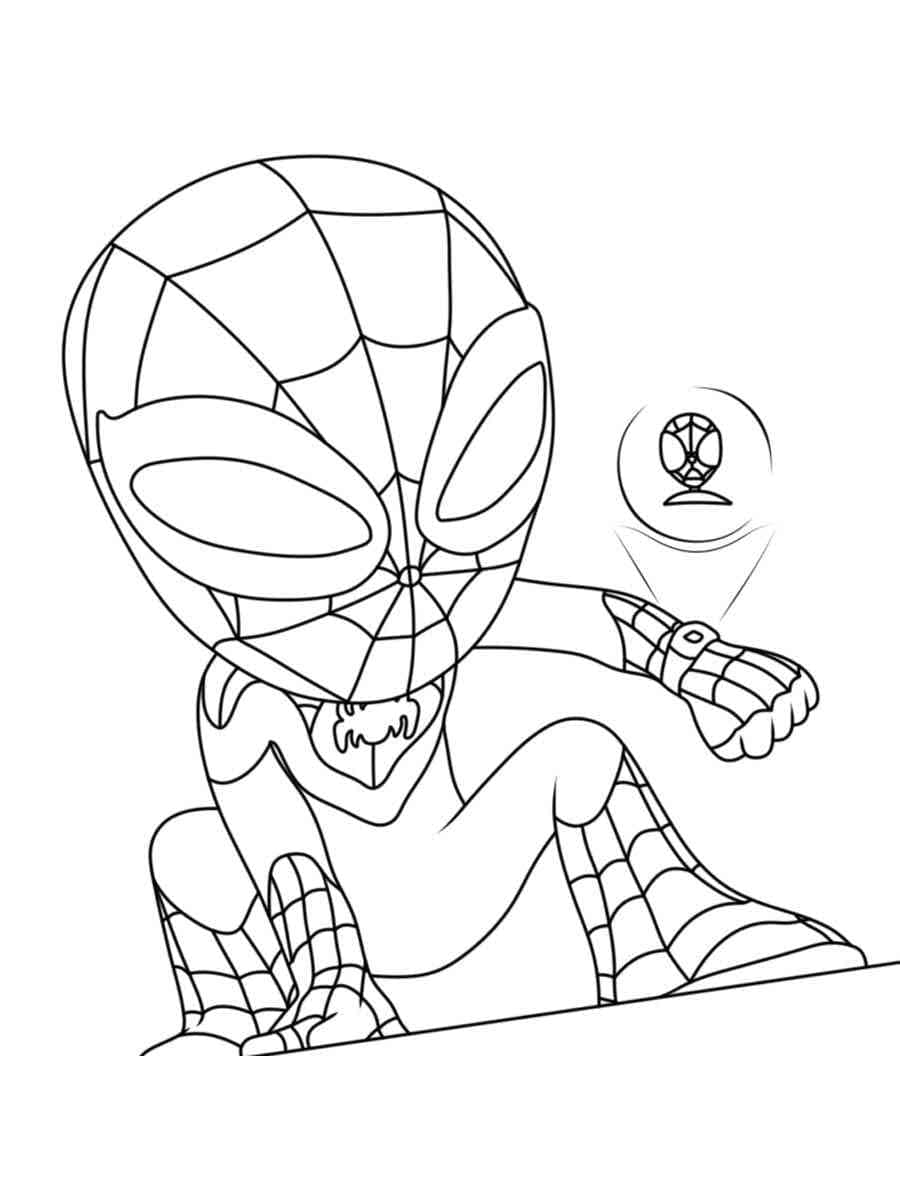 Desenho Espetacular Spidey Para Pintar