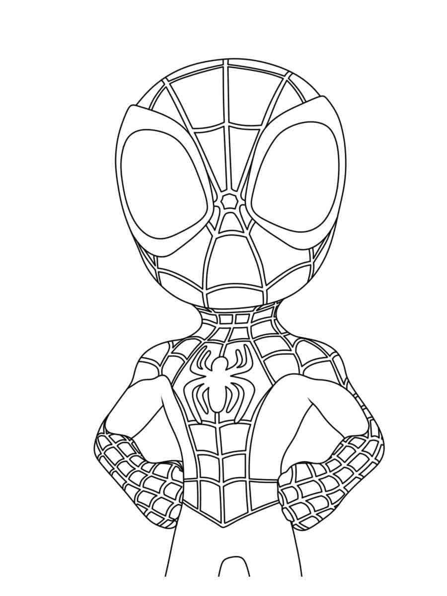 Desenho Spidey Homem Aranha Para Colorir
