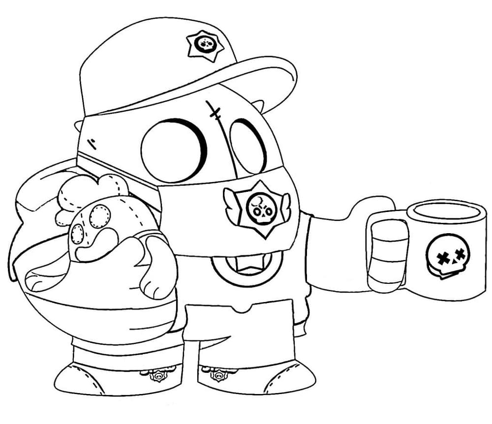 Spike Brawl Stars para Colorir