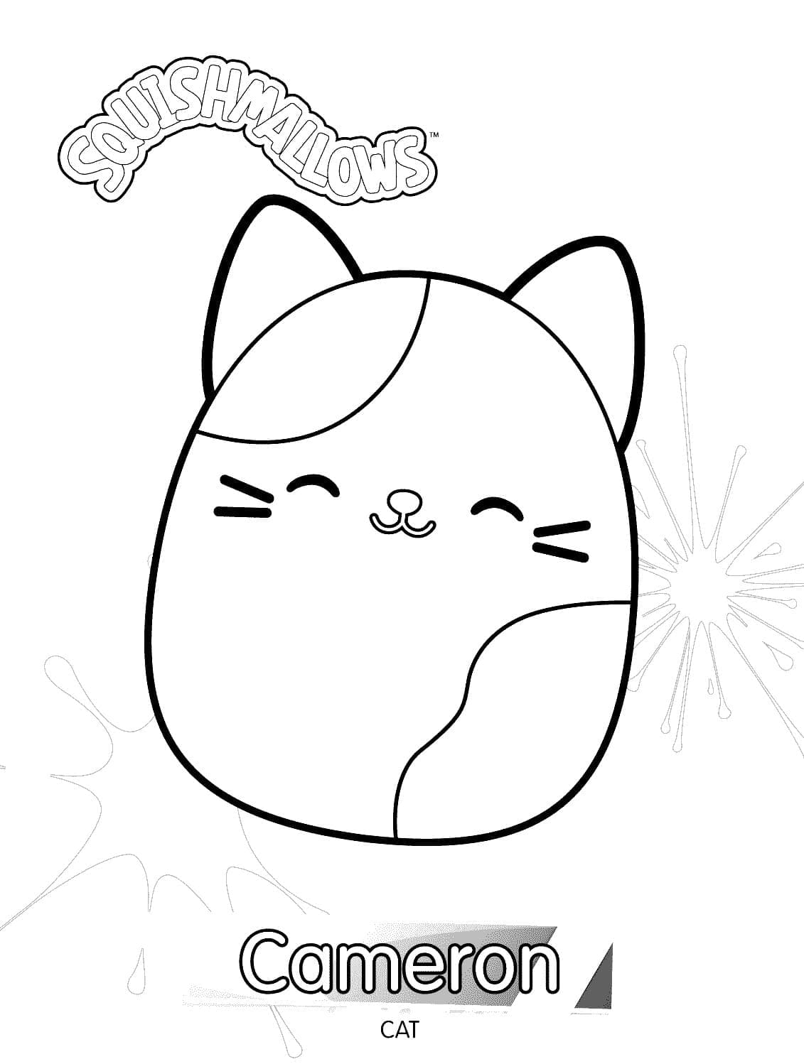 Desenho De Cameron Squishmallow Para Colorir