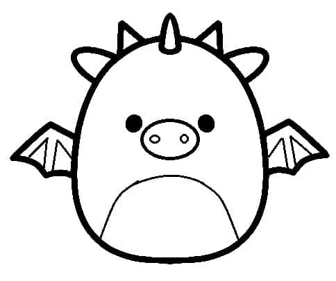 Desenho De Dakota De Squishmallow Para Colorir