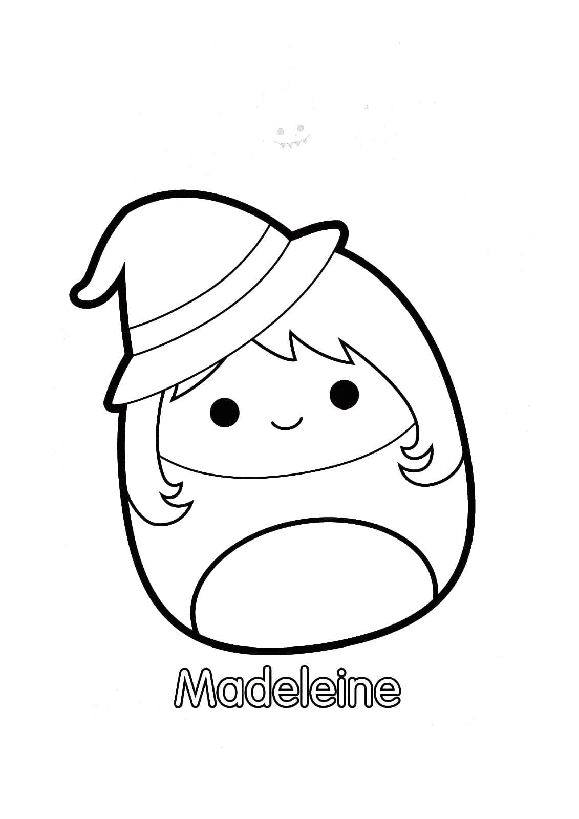 Desenho De Madeleine De Squishmallow Para Colorir