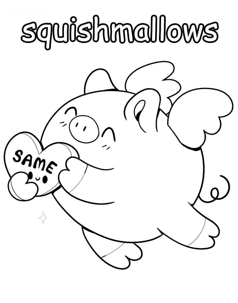 Desenho De Willow De Squishmallow Para Colorir