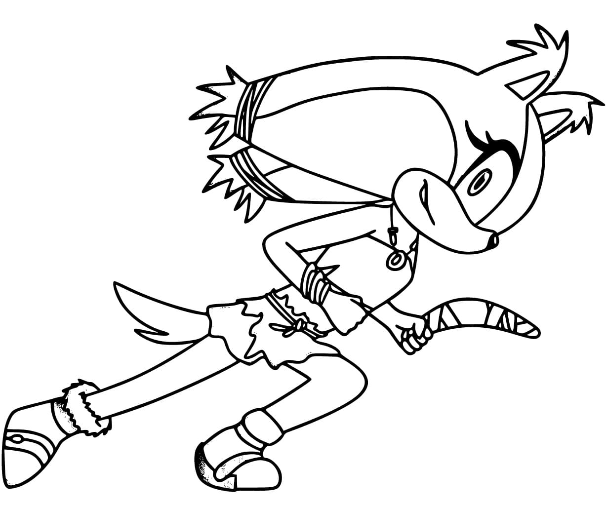 Desenho De Sticks The Badger Correndo Para Colorir