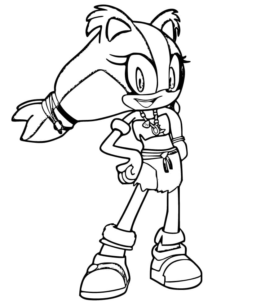 Sticks The Badger Sonic para Colorir