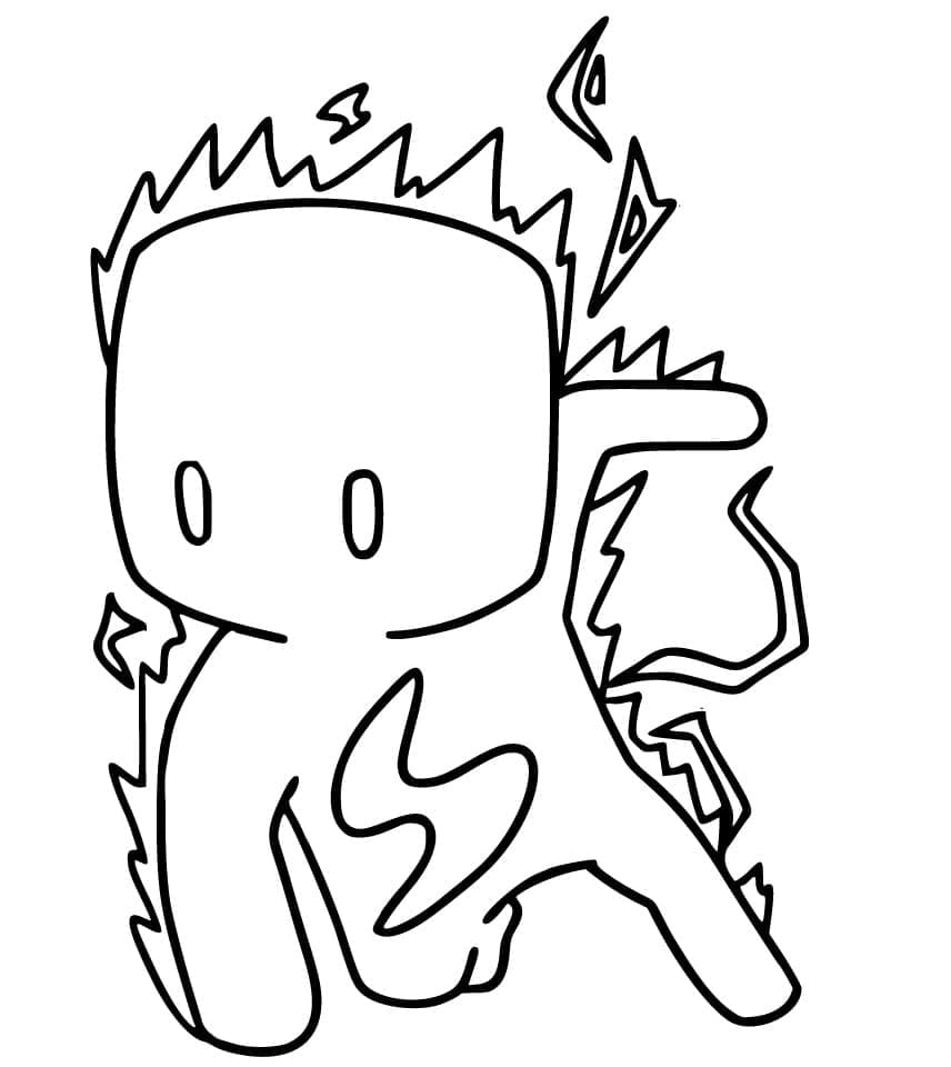 Desenho De Bolt Stumble Guys Para Colorir