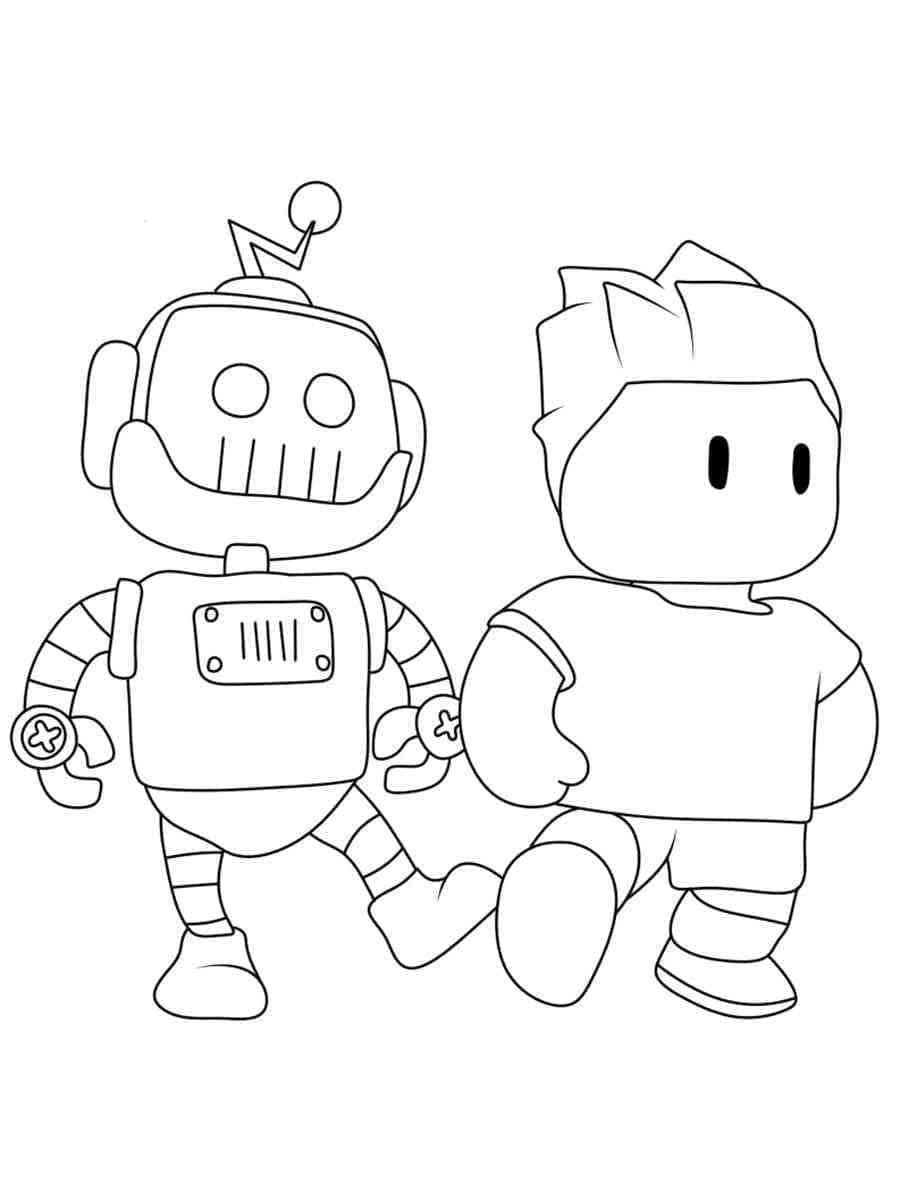 Desenho De Stumble Guys grátis Para crianças Para Colorir