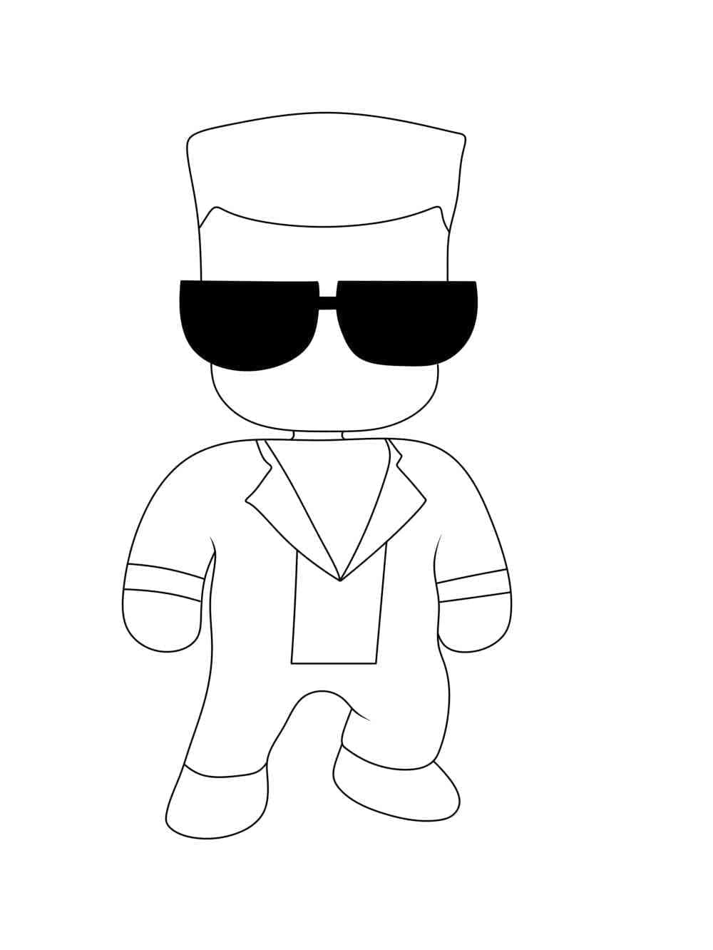 Desenho De Stumble Guys Imprimivel grátis Para crianças Para Colorir