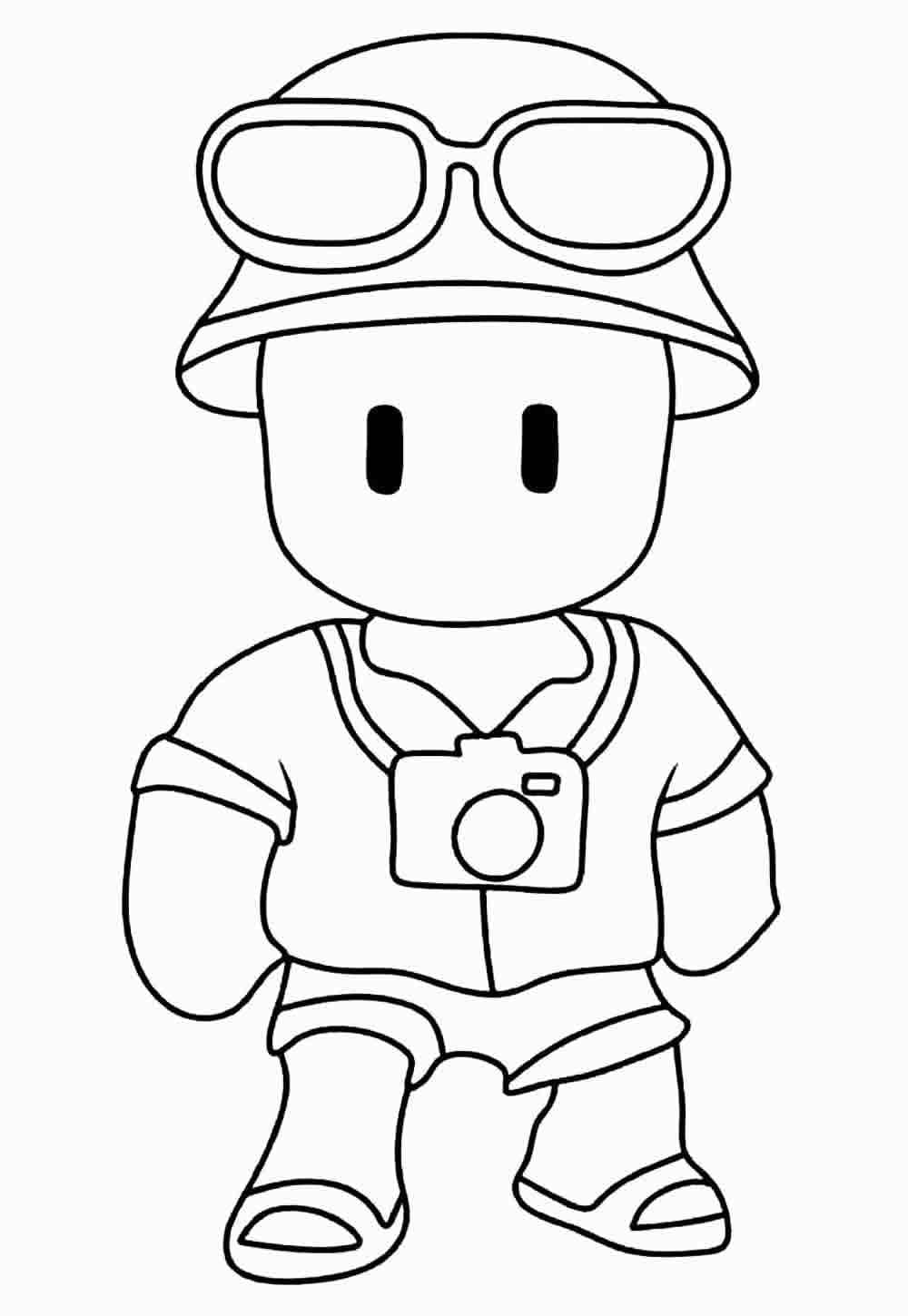 Desenho De vídeo Game Stumble Guys Para Colorir