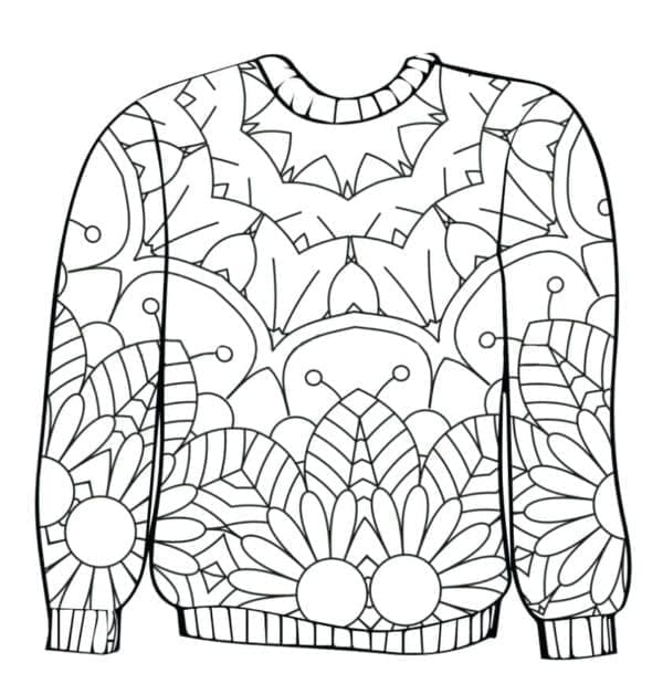 Desenho De suéter Feio Para O Natal Para Colorir