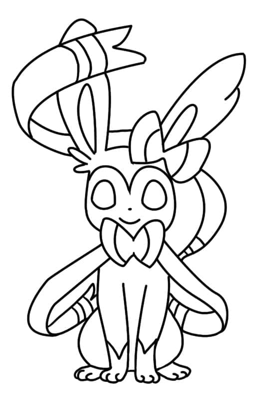 Desenho De Imagem De Sylveon Para Colorir