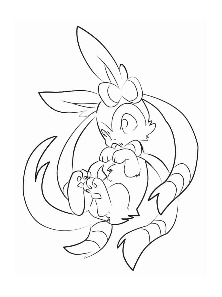 Desenho De Pokemon Sylveon Para Colorir