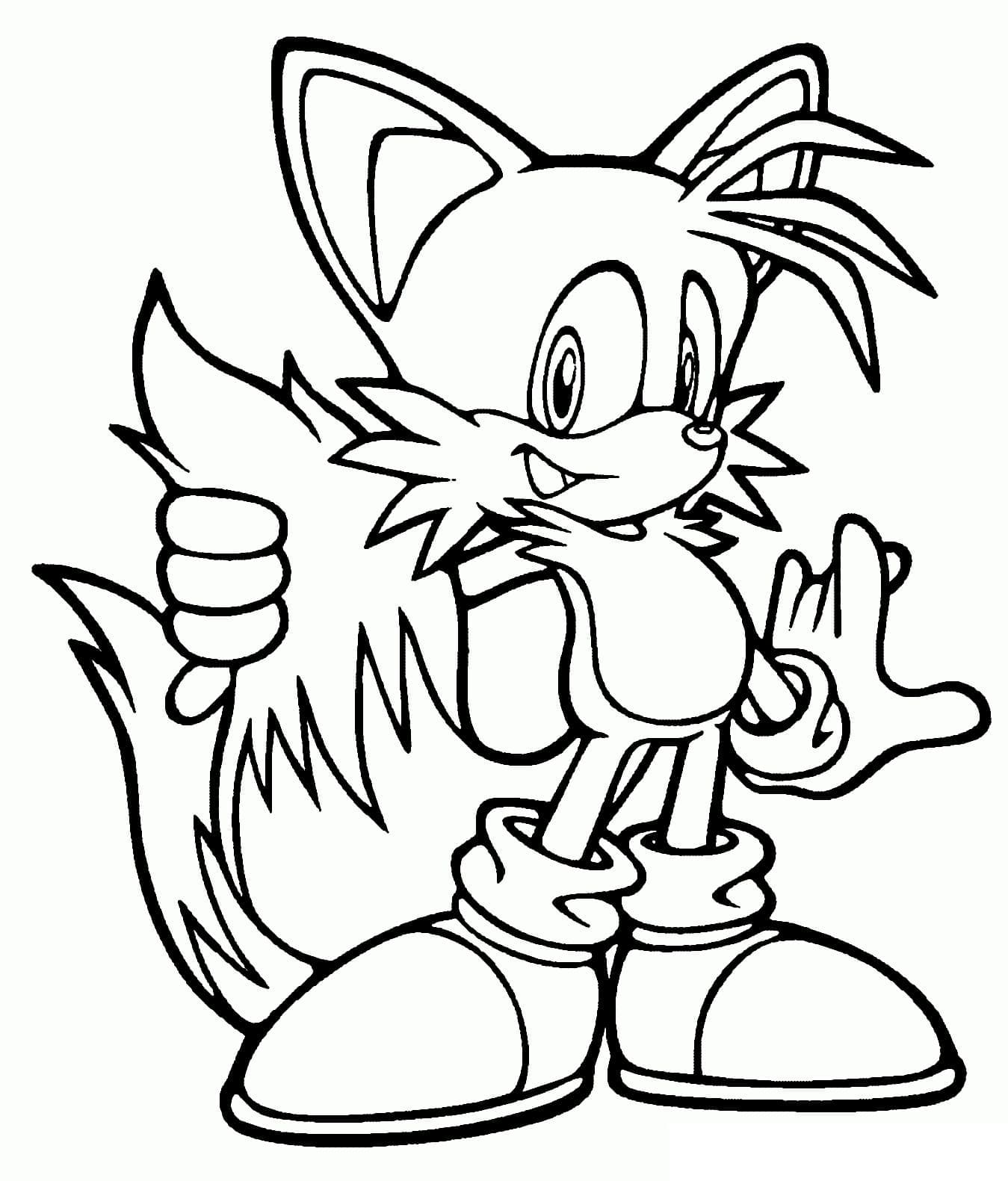 Desenho De Tails Para crianças De 6 Ano Para Colorir