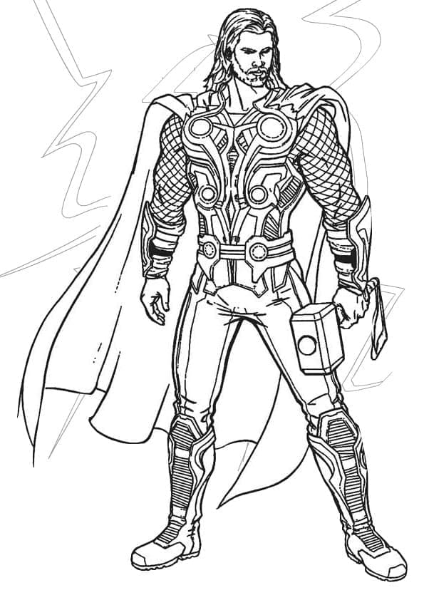 Desenho De Thor incrível Para Colorir